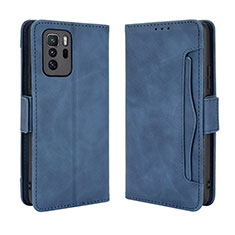 Custodia Portafoglio In Pelle Cover con Supporto BY3 per Xiaomi Poco X3 GT 5G Blu