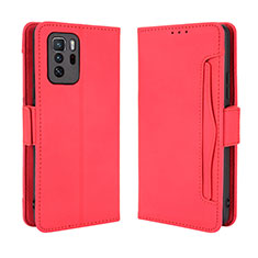 Custodia Portafoglio In Pelle Cover con Supporto BY3 per Xiaomi Poco X3 GT 5G Rosso
