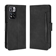 Custodia Portafoglio In Pelle Cover con Supporto BY3 per Xiaomi Poco X4 NFC Nero