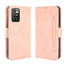 Custodia Portafoglio In Pelle Cover con Supporto BY3 per Xiaomi Redmi 10 4G Rosa