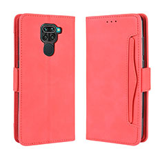 Custodia Portafoglio In Pelle Cover con Supporto BY3 per Xiaomi Redmi 10X 4G Rosso