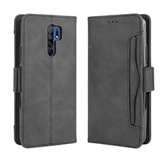 Custodia Portafoglio In Pelle Cover con Supporto BY3 per Xiaomi Redmi 9 Prime India Nero