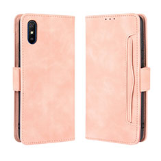 Custodia Portafoglio In Pelle Cover con Supporto BY3 per Xiaomi Redmi 9i Rosa