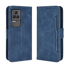 Custodia Portafoglio In Pelle Cover con Supporto BY3 per Xiaomi Redmi K50 5G Blu