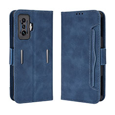 Custodia Portafoglio In Pelle Cover con Supporto BY3 per Xiaomi Redmi K50 Gaming AMG F1 5G Blu