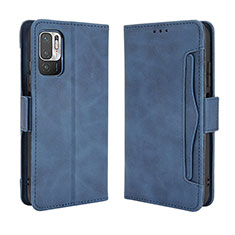 Custodia Portafoglio In Pelle Cover con Supporto BY3 per Xiaomi Redmi Note 10 5G Blu