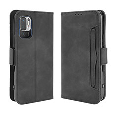 Custodia Portafoglio In Pelle Cover con Supporto BY3 per Xiaomi Redmi Note 10 JE 5G Nero