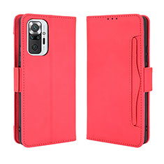 Custodia Portafoglio In Pelle Cover con Supporto BY3 per Xiaomi Redmi Note 10 Pro 4G Rosso