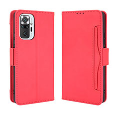 Custodia Portafoglio In Pelle Cover con Supporto BY3 per Xiaomi Redmi Note 10 Pro Max Rosso
