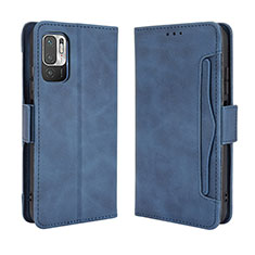 Custodia Portafoglio In Pelle Cover con Supporto BY3 per Xiaomi Redmi Note 10T 5G Blu