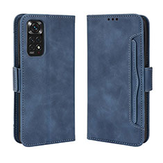 Custodia Portafoglio In Pelle Cover con Supporto BY3 per Xiaomi Redmi Note 11 4G (2022) Blu