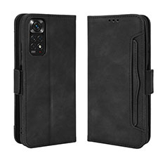 Custodia Portafoglio In Pelle Cover con Supporto BY3 per Xiaomi Redmi Note 11 4G (2022) Nero