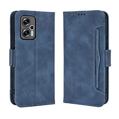 Custodia Portafoglio In Pelle Cover con Supporto BY3 per Xiaomi Redmi Note 11T Pro 5G Blu