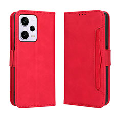 Custodia Portafoglio In Pelle Cover con Supporto BY3 per Xiaomi Redmi Note 12 Explorer Rosso