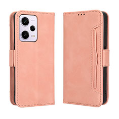 Custodia Portafoglio In Pelle Cover con Supporto BY3 per Xiaomi Redmi Note 12 Pro+ Plus 5G Rosa