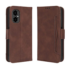 Custodia Portafoglio In Pelle Cover con Supporto BY3 per Xiaomi Redmi Note 12R Pro 5G Marrone