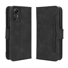 Custodia Portafoglio In Pelle Cover con Supporto BY3 per Xiaomi Redmi Note 12S Nero