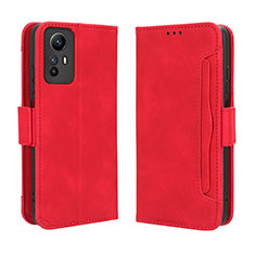 Custodia Portafoglio In Pelle Cover con Supporto BY3 per Xiaomi Redmi Note 12S Rosso