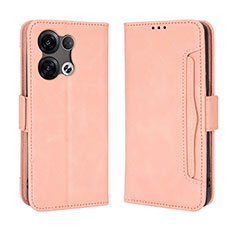 Custodia Portafoglio In Pelle Cover con Supporto BY3 per Xiaomi Redmi Note 13 Pro 5G Rosa