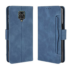 Custodia Portafoglio In Pelle Cover con Supporto BY3 per Xiaomi Redmi Note 9S Blu