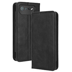 Custodia Portafoglio In Pelle Cover con Supporto BY4 per Asus ROG Phone 7 Ultimate Nero