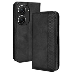 Custodia Portafoglio In Pelle Cover con Supporto BY4 per Asus ZenFone 10 Nero