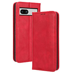 Custodia Portafoglio In Pelle Cover con Supporto BY4 per Google Pixel 7a 5G Rosso