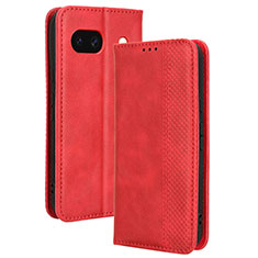 Custodia Portafoglio In Pelle Cover con Supporto BY4 per Google Pixel 8a 5G Rosso