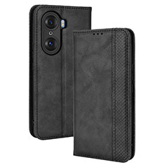 Custodia Portafoglio In Pelle Cover con Supporto BY4 per Huawei Honor 60 5G Nero