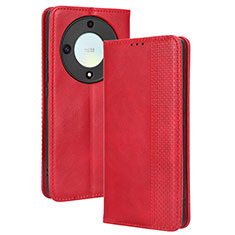 Custodia Portafoglio In Pelle Cover con Supporto BY4 per Huawei Honor Magic5 Lite 5G Rosso