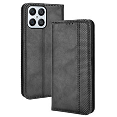 Custodia Portafoglio In Pelle Cover con Supporto BY4 per Huawei Honor X8 4G Nero