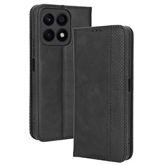 Custodia Portafoglio In Pelle Cover con Supporto BY4 per Huawei Honor X8a 4G Nero