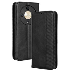 Custodia Portafoglio In Pelle Cover con Supporto BY4 per Huawei Honor X9b 5G Nero