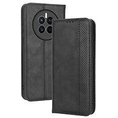 Custodia Portafoglio In Pelle Cover con Supporto BY4 per Huawei Mate 50E Nero