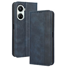 Custodia Portafoglio In Pelle Cover con Supporto BY4 per Huawei Nova 10 SE Blu