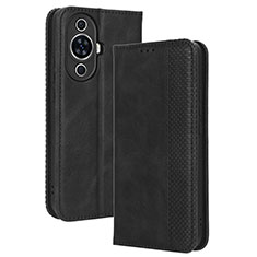 Custodia Portafoglio In Pelle Cover con Supporto BY4 per Huawei Nova 11 Nero