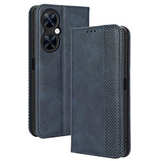 Custodia Portafoglio In Pelle Cover con Supporto BY4 per Huawei Nova 11i Blu