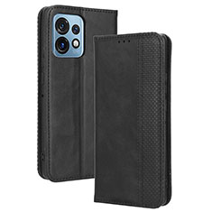 Custodia Portafoglio In Pelle Cover con Supporto BY4 per Motorola Moto Edge 40 Pro 5G Nero