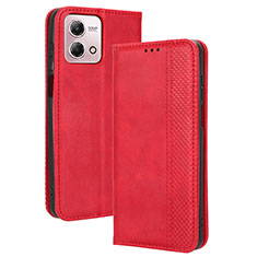 Custodia Portafoglio In Pelle Cover con Supporto BY4 per Motorola Moto G Stylus (2023) 5G Rosso