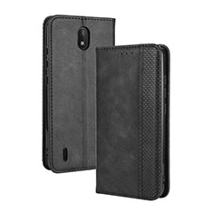 Custodia Portafoglio In Pelle Cover con Supporto BY4 per Nokia C2 Nero