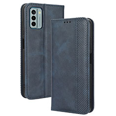 Custodia Portafoglio In Pelle Cover con Supporto BY4 per Nokia G22 Blu