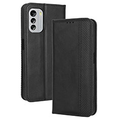 Custodia Portafoglio In Pelle Cover con Supporto BY4 per Nokia G60 5G Nero