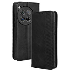 Custodia Portafoglio In Pelle Cover con Supporto BY4 per OnePlus 12 5G Nero