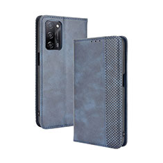 Custodia Portafoglio In Pelle Cover con Supporto BY4 per Oppo A55 5G Blu