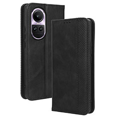 Custodia Portafoglio In Pelle Cover con Supporto BY4 per Oppo Reno10 Pro 5G Nero