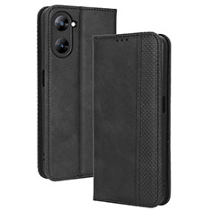 Custodia Portafoglio In Pelle Cover con Supporto BY4 per Realme 10S 5G Nero