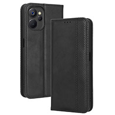 Custodia Portafoglio In Pelle Cover con Supporto BY4 per Realme 10T 5G Nero