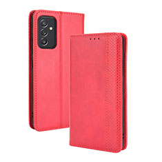 Custodia Portafoglio In Pelle Cover con Supporto BY4 per Samsung Galaxy A15 LTE Rosso