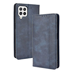 Custodia Portafoglio In Pelle Cover con Supporto BY4 per Samsung Galaxy A22 4G Blu