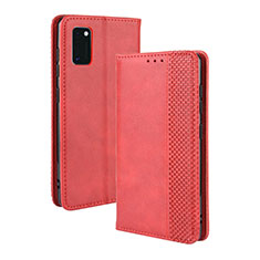 Custodia Portafoglio In Pelle Cover con Supporto BY4 per Samsung Galaxy A41 Rosso